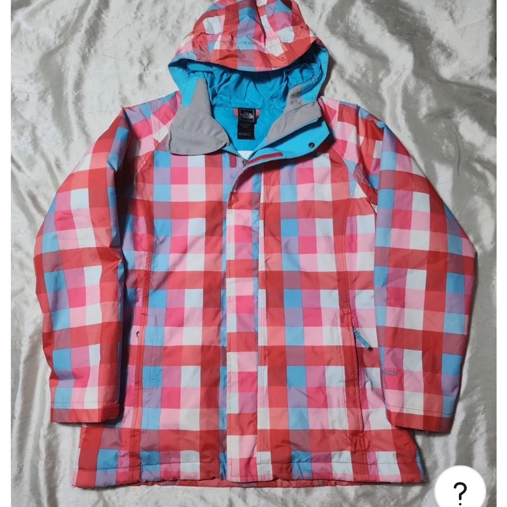 Girl's The North Face Hyvent 3 In 1 Triclimate Plaid Hooded Jacket